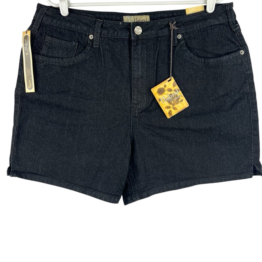 Hybrid & Co. Women's Stretch Navy Shorts Plus Sz 20 (Waist 36") Modern Style NWT